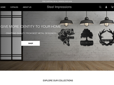 Home Page Elements for Metal Company adobe xd design home page ui design ux design