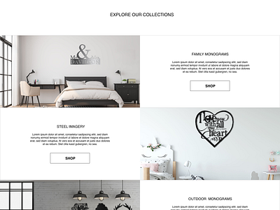 Home Page Elements for Metal Company adobe xd collection design home page shop design ui design ux design