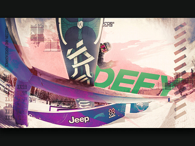 Defy actionsports design photography poster snowboarding xgames