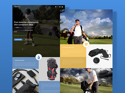 Forepack Product Landing Page branding design golf identity landing design landing page landing page design logo product branding product design product photography sketch typography ui ux web website