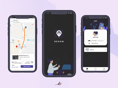 Renow App - Car Repair Service Application adobe xd car repair car service car service app figma mobile app repair app ui design