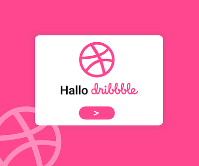 Hallo Dribble app flat ui