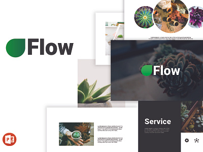 Flow Powerpoint template powerpoint print