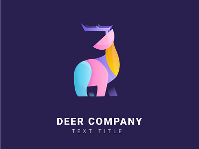 Deer Logo brand branding design flat icon illustration logo vector