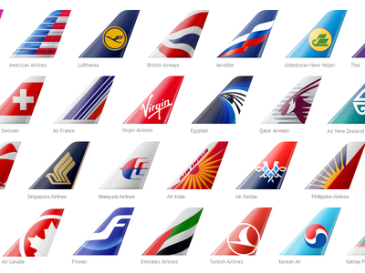 Tails of Airline Companies by Spacebase - Dribbble