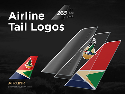 Airline Tail Logos PSD mockup airline logos mockup psd tail