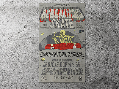 Apocalipsis Skate Contest editorial design illustration lettering poster skate skullconcrete type typography urban