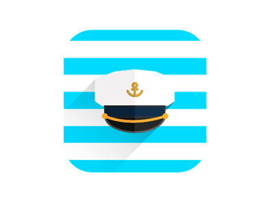 Marinero app design capitan cartoon hat icon icon design illustration ios logo marine minimal vector