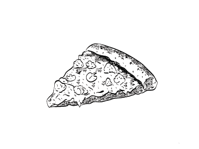 pizza engraving food illustration pizza