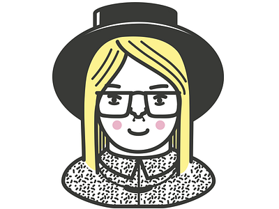 Celi draw girl hipster illustration perroerizo simply vector