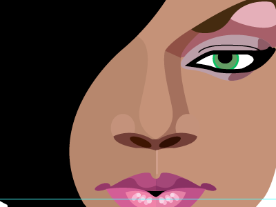 Detail illustration lips vector