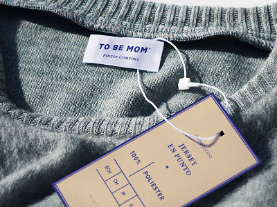 TO BE MOM® - Tag detail beno ramirez branding detail fashion logo logotype mockup tag tagline