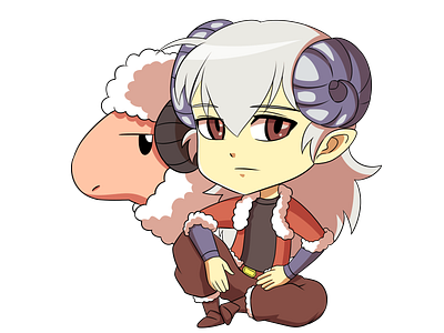 Aries Zodiac Chibi