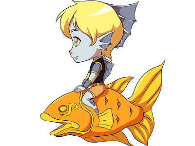 Pisces anime character cute illustration pisces zodiac zodiac sign