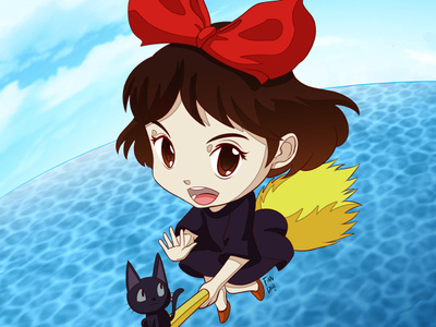 Kiki Delivery Service anime character chibi cute gibli illustration japan kikideliveryservice witch