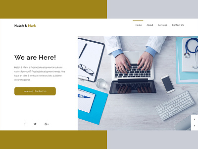 Hatch& Mark Landing Page branding branding agency clean company design design agency flat icon identity illustration illustrator ios typography uidesign ux design website website concept