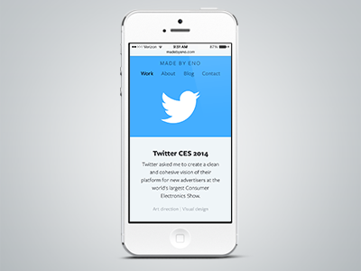 Twitter CES 2014 Case Study blue case study mobile portfolio responsive twitter