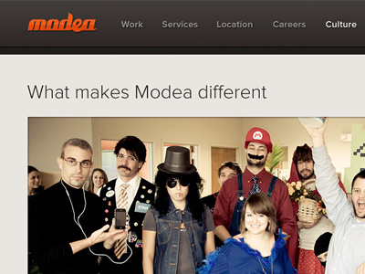 What makes Modea different culture people photography web web design website