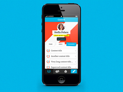 Contest app ios iphone list mobile profile user