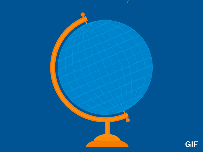 Globe animation css illustration single page