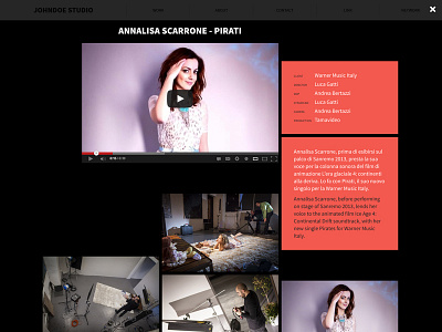 Project page agency backstage gallery page photo portfolio project video web website