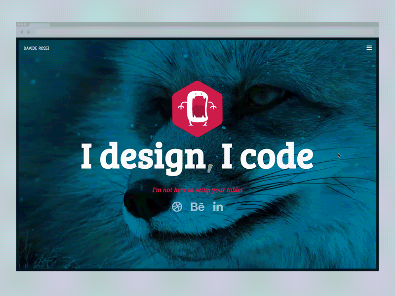 Portfolio UI animation fox menu new portfolio projects scroll ui ux website works