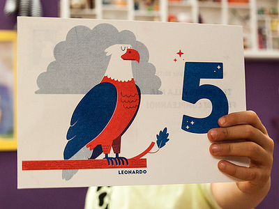 Happy birthday Eagle birthday boy card eagle five riso risograph