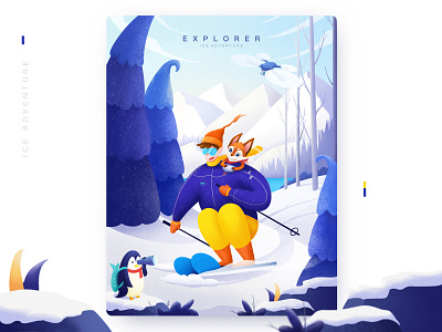 Ice adventure illustration