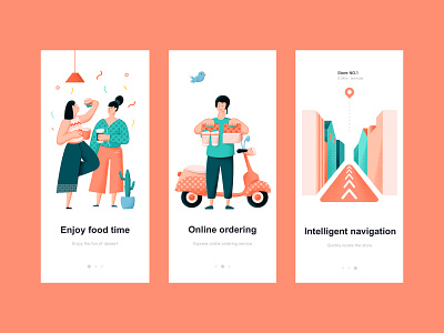 Dessert Shop Start Page dessert illustration navigation start page takeaway