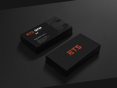 ETS GYM - BUSINESS CARD DESIGN brand identity branding business card design design gym logo illustration logo logo design logodesign logomark logotype new print print material print materials style typography vector web design