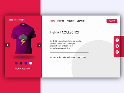 UI Design Web T-shirt Collections design tshirt tshirt mockup ui ui ux design uidesign uidesigner web