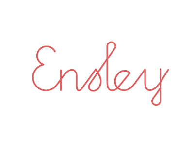 Ensley cursive vector