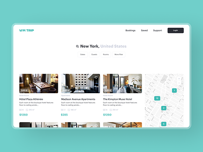 Booking service apartment desktop app filters guest hotels maps service app