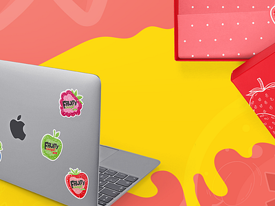 Fruity Skarb Stickers branding logo package design sticker design