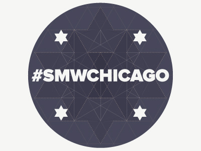 Sticker for Social Media Week, Chicago, 2013 chicago illustrator sticker