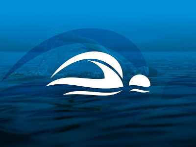 Swimming Logo art blue brand branding clean design flat icon identity illustration illustrator logo minimal pool sport sports logo swimming vector water web