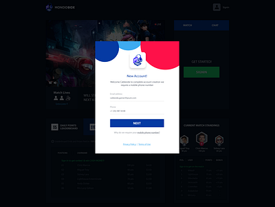 Modern website of Live Video Streaming Service! (SignUp)) adobe photoshop dark ui dribbble dribbbleweeklywarmup gaming gaming website graphic design leaderboard live chat live stream modern design register register form sign up sign up form social media ui uidesign video streaming website design