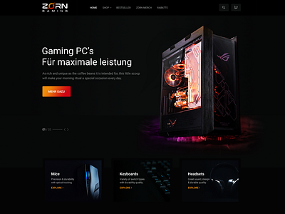 Modern website of Online Gaming Shop