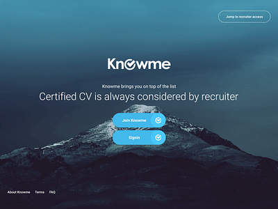 Signin/Signup page for Candidates to create & Certify their CV