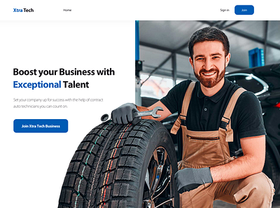 Automotive Repair Shop - Homepage adobe photoshop automotive automotive website branding call to action car website design dribbble dribbbleweeklywarmup graphic design homepage landing page logo minimalistic modern design repair shop sign up ui uidesign website design