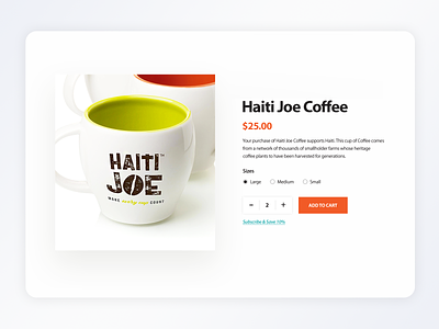 Coffee Shop Website Product Showcase