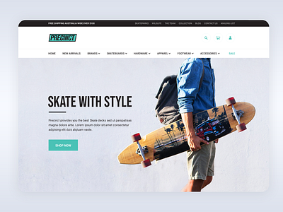 Header & Hero Image - Ecommerce Website adobe photoshop design dribbble dribbbleweeklywarmup ecommerce ecommerce website figma graphic design minimal design modern design shopping website skate ui uidesign uiux web design website design