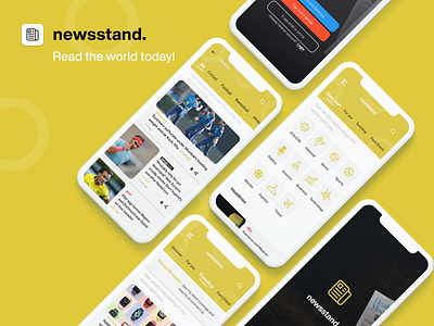 Newstand | A better news experience adobe xd app design mobile news news app popular product design ui ui ux ui design ux design