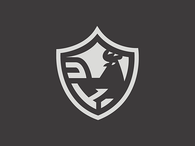 rooster shield brand branding flat logo logodesign rooster vector