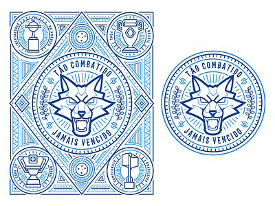 Fox Trophies - Cruzeiro art deco cruzeiro football fox lineart poster print design shirt design t shirt vector vintage