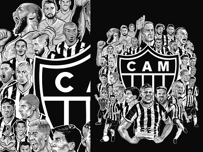Galo | Atlético Mineiro atletico cam champion composition football futebol galo gig poster illustration portrait poster soccer t shirt vector