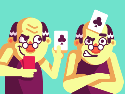 Card game app characters app card character deck flat game vector
