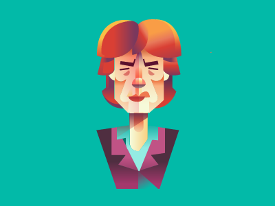 Mick Jagger character design flat mick jagger music portrait rock singer stones