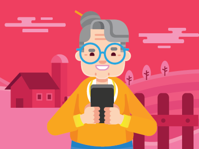 app promotion video app grandma grandmother smartphone