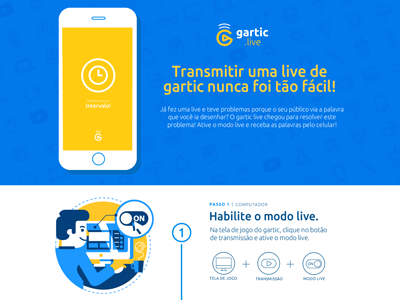 Gartic promo site app art design flat ios lines minimalis print tech tutorial vector web